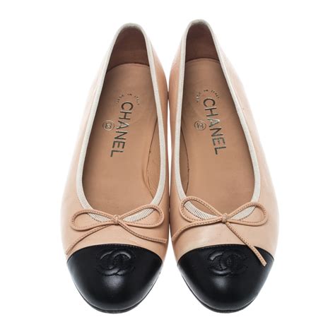 chanel two toned ballet flats|chanel ballet flats size 42.